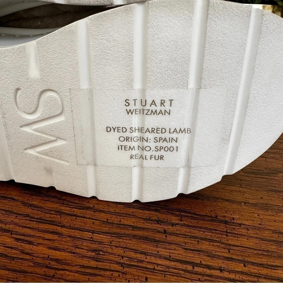 Stuart Weitzman Genuine Shearling Lace Up Booties - New in box! - Size 5 - Picture 8 of 9